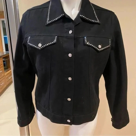 Christian Alexandr Crystal Trim Denim Jacket New - Picture 4 of 8